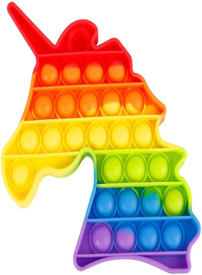 ZILLOQUIL Unicorn Push Pop Bubble Sensory Fidget Toy Set,Pop It Push Pop Silicone -Relief Items Popper Fidget Educational Toys for Special Needs Toys, Family and Friends (Unicorn Popit) - Image 4